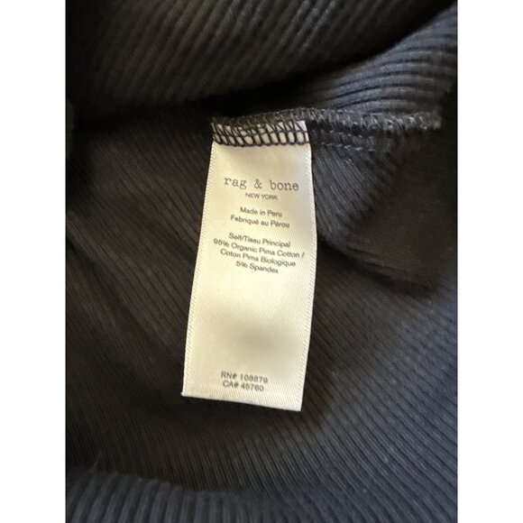 Rag & Bone ribbed long-sleeve t-shirt, Black, size Medium - Picture 6 of 6